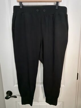 torrid Black Pleated High-Rise Joggers with Grommet Detail